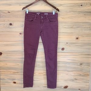 Vans Ladies Skinny Maroon Pants Size 13